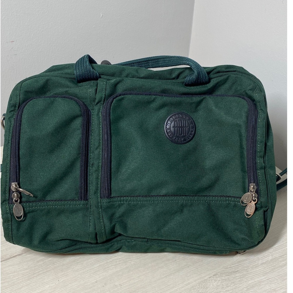 Ricardo Beverly Hills Green Canvas Travel Bag Organizer Hanging Shoulder Strap